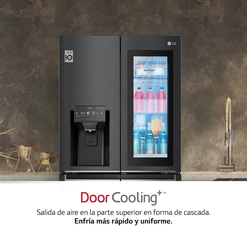 LG Frigorífico American Combi Instaview Door in Door , Clasificación F, 570l, Serie 830., GMX844MCBF