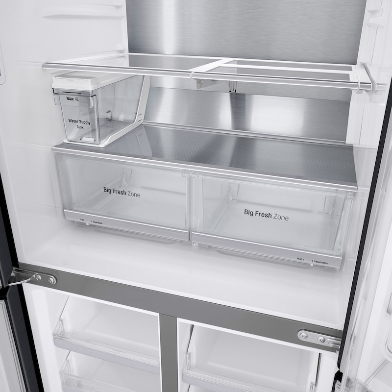 LG Frigorífico American Combi Instaview Door in Door , Clasificación F, 570l, Serie 830., GMX844MCBF