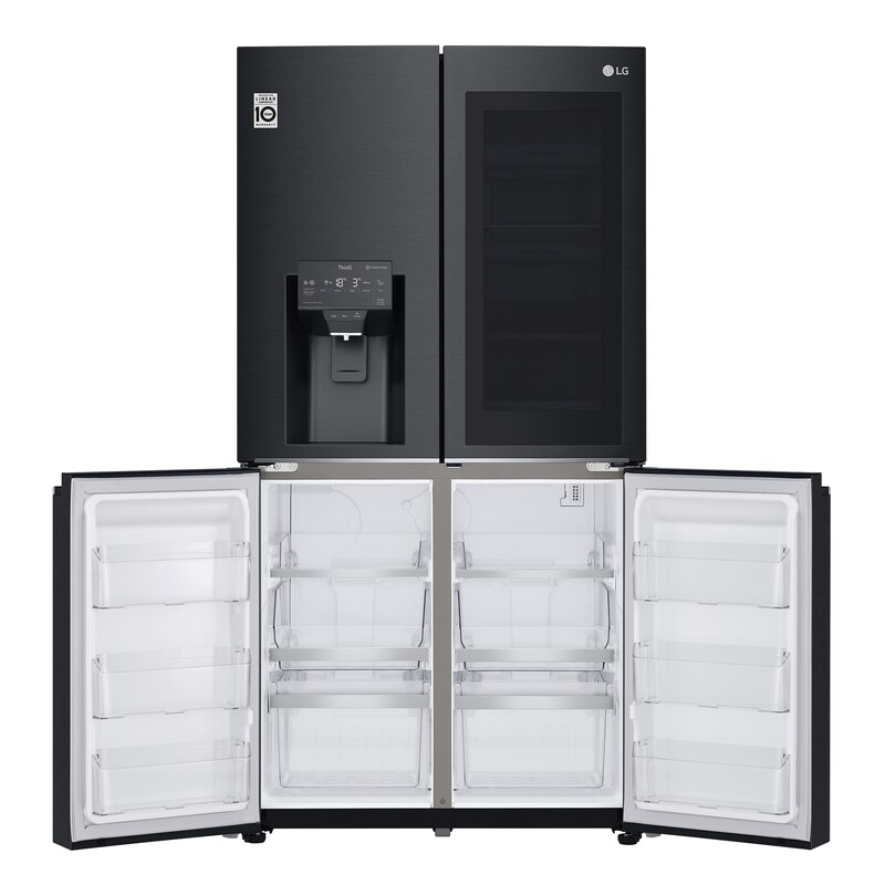 LG Frigorífico American Combi InstaView Door-in-Door™, Clasificación F, 705 L, Acero negro mate antihuellas, GMX945MC9F