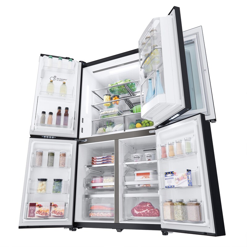 LG Frigorífico American Combi InstaView Door-in-Door™, Clasificación F, 705 L, Acero negro mate antihuellas, GMX945MC9F