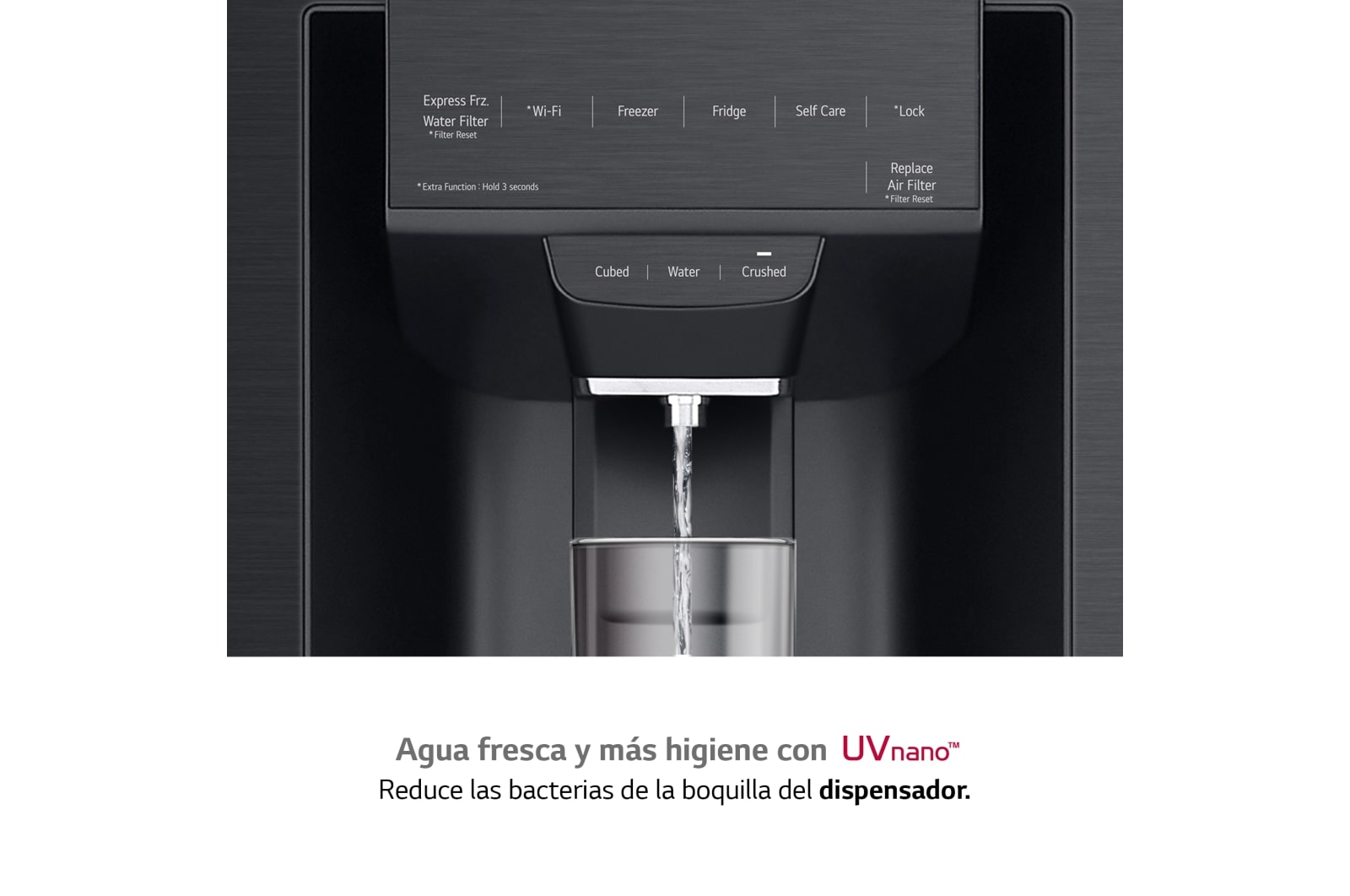 LG Frigorífico American Combi InstaView Door-in-Door™, Clasificación F, 705 L, Acero negro mate antihuellas, GMX945MC9F