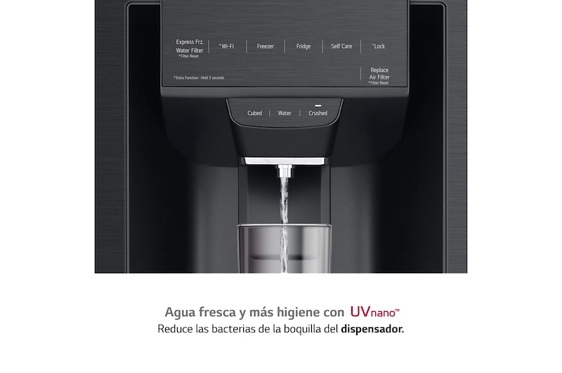 LG Frigorífico American Combi InstaView Door-in-Door™, Clasificación F, 705 L, Acero negro mate antihuellas, GMX945MC9F