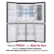 LG Frigorífico American Combi InstaView Door-in-Door™, Clasificación F, 705 L, Acero negro mate antihuellas, GMX945MC9F