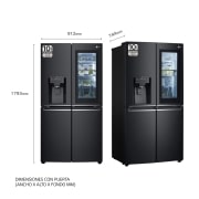 LG Frigorífico American Combi InstaView Door-in-Door™, Clasificación F, 705 L, Acero negro mate antihuellas, GMX945MC9F
