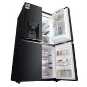 LG Frigorífico American Combi InstaView Door-in-Door™, Clasificación F, 705 L, Acero negro mate antihuellas, GMX945MC9F