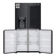 LG Frigorífico American Combi InstaView Door-in-Door™, Clasificación F, 705 L, Acero negro mate antihuellas, GMX945MC9F