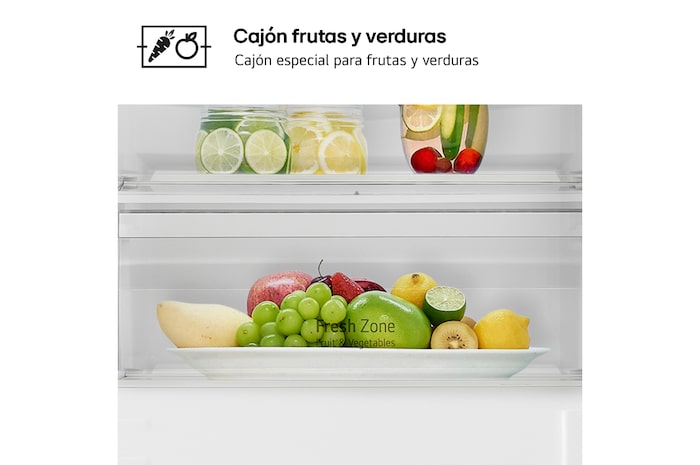 LG Frigorífico Combi Integrable  1,77m, Clasificación energética E,capacidad de 242l, No frost - Integrable, GNM12VWHN