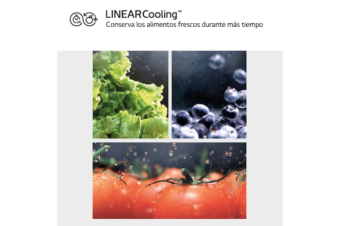 LG Frigorífico Side By side, serie 300, Clasificación F, 634L Inox antihuellas, GSBV30PZXM