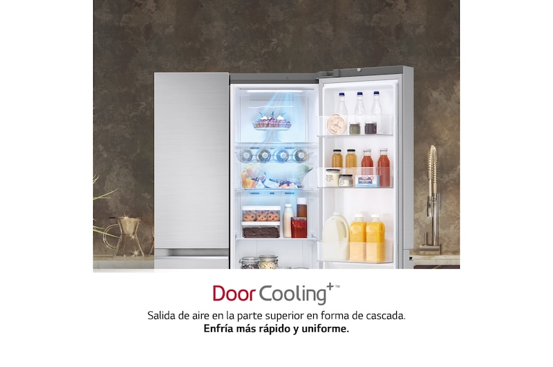 LG Frigorífico Americano Inverter Linear compressor, Clasificación E, 655 L, GSBV70PZTE