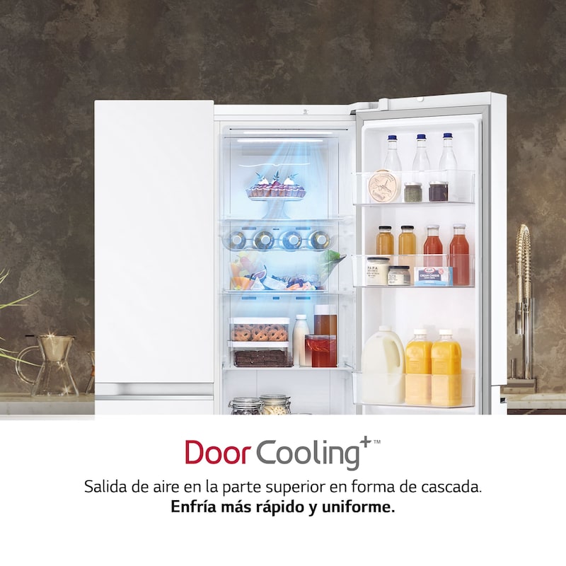 LG Frigorífico Americano Smart Inverter, Clasificación F, 655 L , GSBV70SWTM