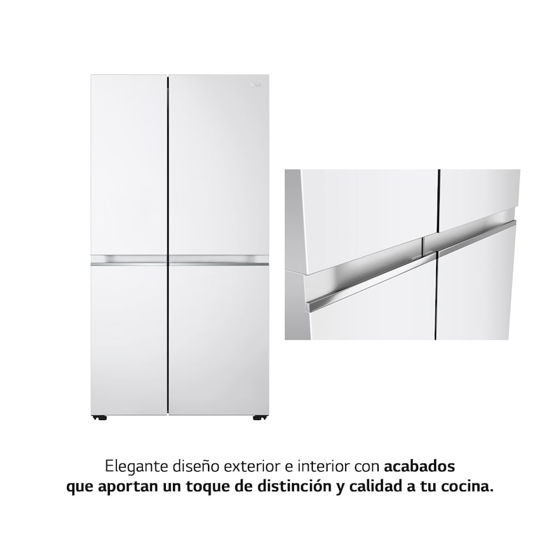 LG Frigorífico Americano Smart Inverter, Clasificación F, 655 L , GSBV70SWTM