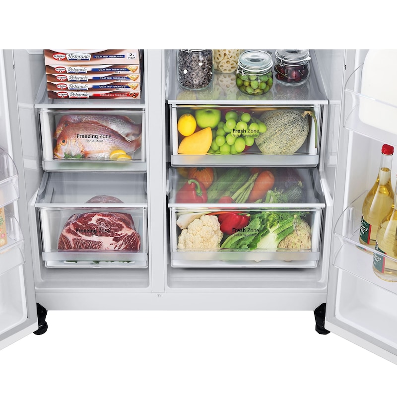 LG Frigorífico Americano Smart Inverter, Clasificación F, 655 L , GSBV70SWTM