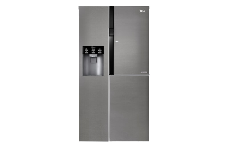 LG Frigorífico Americano, Door-in-Door, Clasificación F, capacidad 663 l, sin instalación a toma de agua, Inox Grafito Antihuellas, GSJ361DIDV