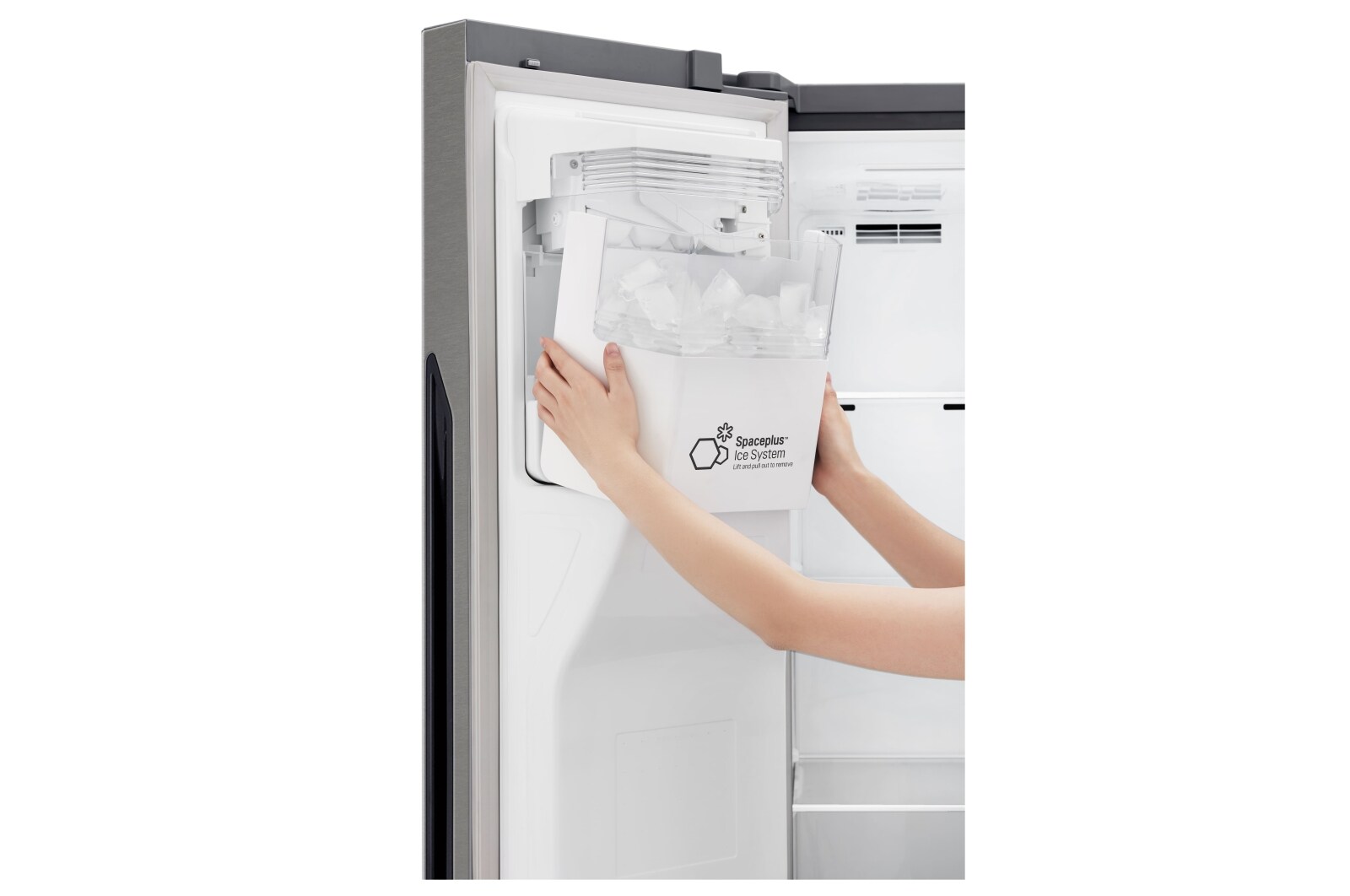 LG Frigorífico Americano, Door-in-Door, Clasificación F, capacidad 663 l, sin instalación a toma de agua, Inox Grafito Antihuellas, GSJ361DIDV