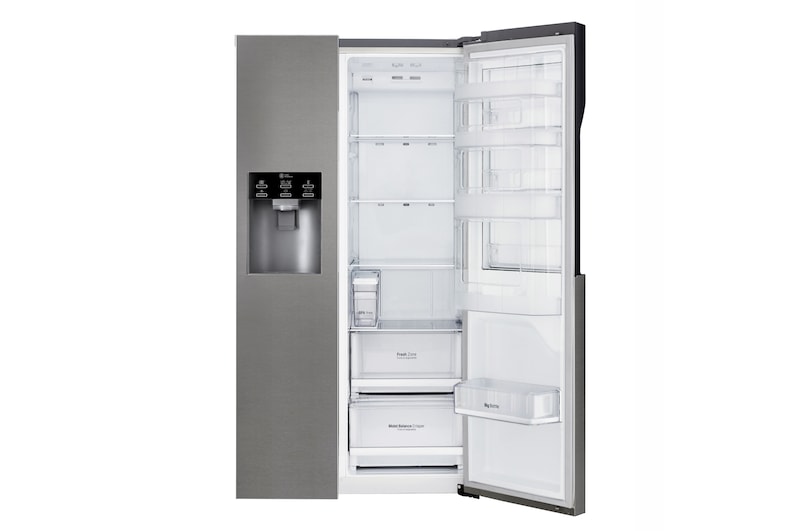 LG Frigorífico Americano, Door-in-Door, Clasificación F, capacidad 663 l, sin instalación a toma de agua, Inox Grafito Antihuellas, GSJ361DIDV