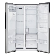 LG Frigorífico Americano, Door-in-Door, Clasificación F, capacidad 663 l, sin instalación a toma de agua, Inox Grafito Antihuellas, GSJ361DIDV