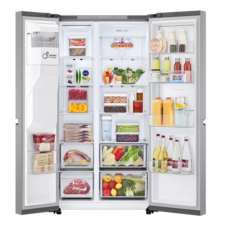 LG Frigorífico Side By side  Serie 400, Door-In-Door, sin toma de agua, Inox antihuellas.  E, 641 L, GSJC41PYPE.APYQEUR