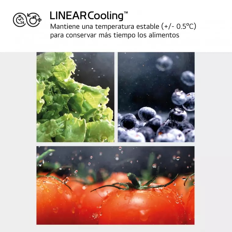 LG Frigorífico Side By side  Serie 400, Door-In-Door, sin toma de agua, Inox antihuellas.  E, 641 L, GSJC41PYPE.APYQEUR