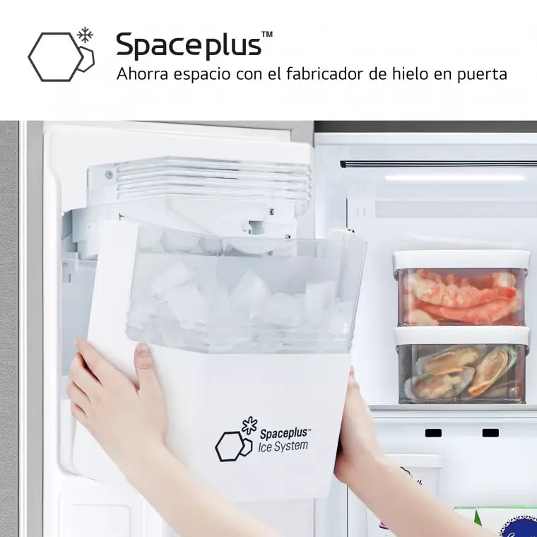 LG Frigorífico Side By side  Serie 400, Door-In-Door, sin toma de agua, Inox antihuellas.  E, 641 L, GSJC41PYPE.APYQEUR