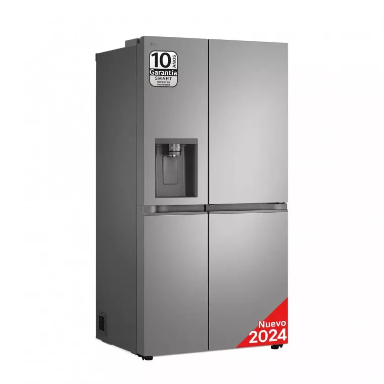 LG Frigorífico Side By side  Serie 400, Door-In-Door, sin toma de agua, Inox antihuellas.  E, 641 L, GSJC41PYPE.APYQEUR
