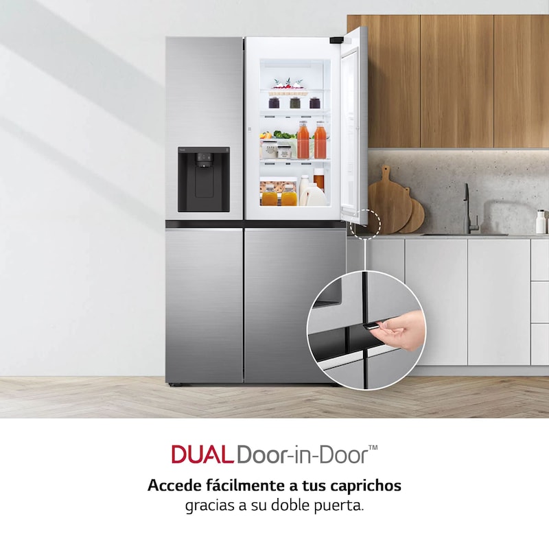 LG Frigorífico Americano Door-In-Door, Clasificación F, 635 L     , GSJV70PZTF
