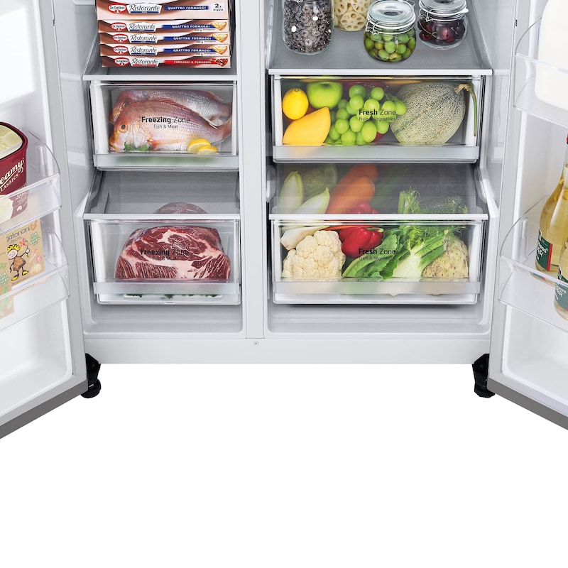 LG Frigorífico Americano Door-In-Door, Clasificación F, 635 L     , GSJV70PZTF