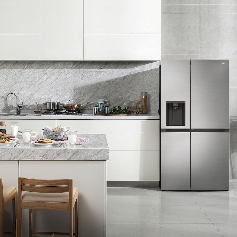 LG Frigorífico Americano Door-In-Door, Clasificación F, 635 L     , GSJV70PZTF