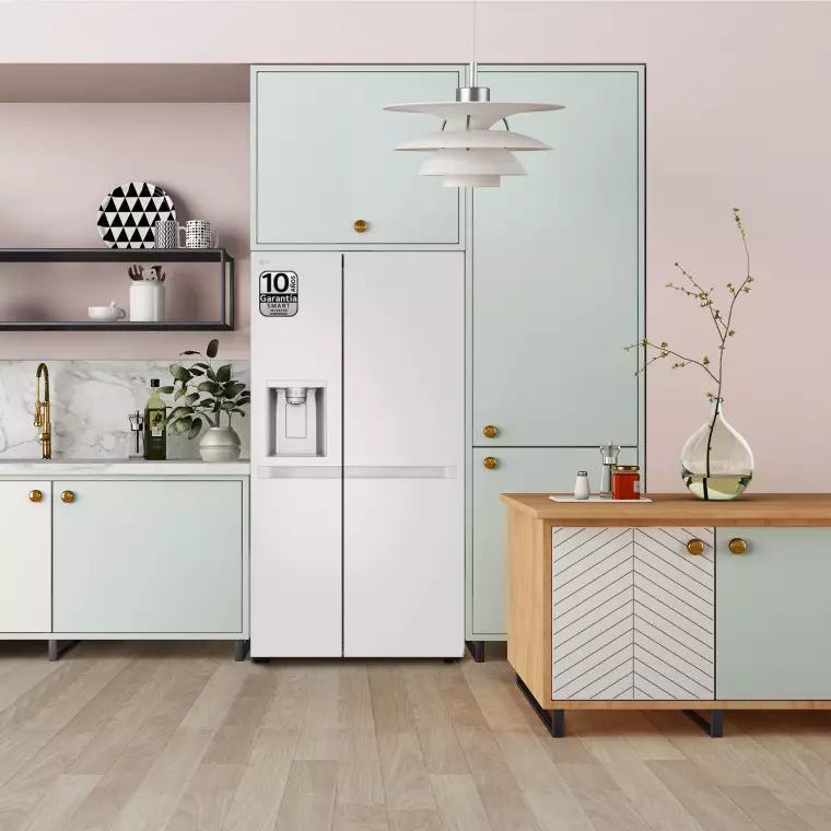 LG Frigorífico Side By side  Serie 400,  Blanco E, 641 L, GSLC40SWPE