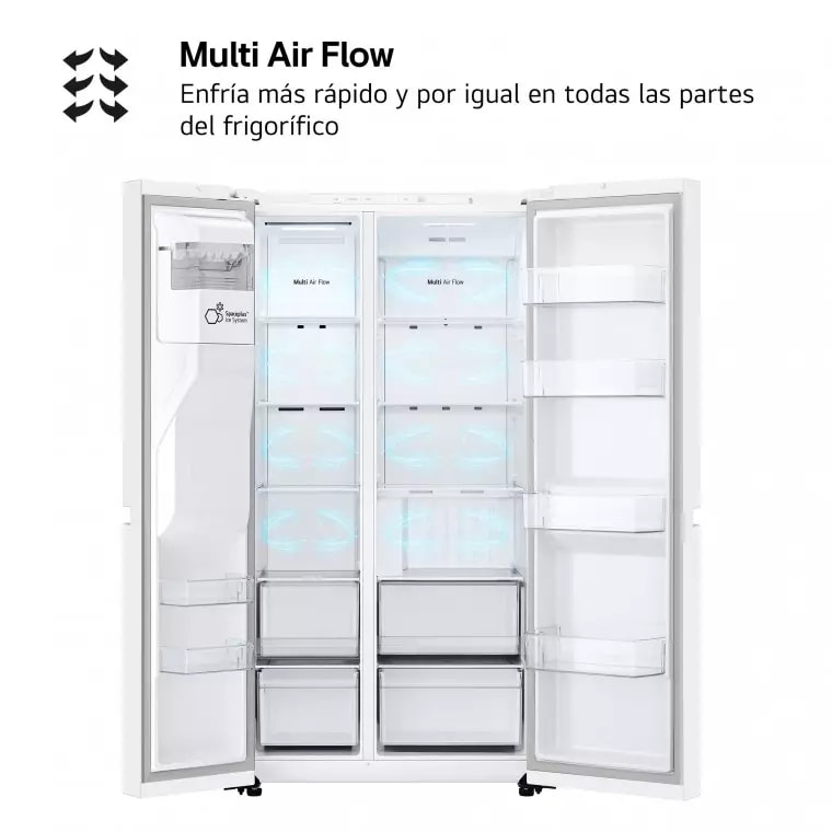LG Frigorífico Side By side  Serie 400,  Blanco E, 641 L, GSLC40SWPE