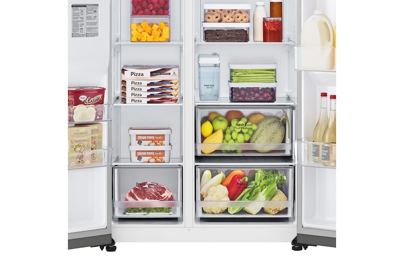 LG Frigorífico Side By side, Serie 500,  Inverter Linear compressor ,Clasificación E, 635 L, GSLV50PZXE