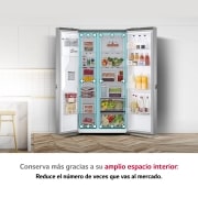 LG Frigorífico Side By side, Serie 500, Inverter Linear compressor , sin toma de agua, Clasificación E, 635 L, GSLV51PZXE