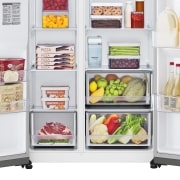 LG Frigorífico Side By side, Serie 500, Inverter Linear compressor , sin toma de agua, Clasificación E, 635 L, GSLV51PZXE