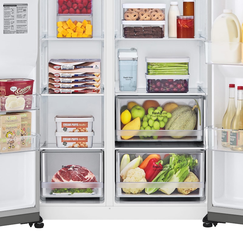 LG Frigorífico Americano Smart Inverter, Clasificación F, 635 L , GSLV51PZXM