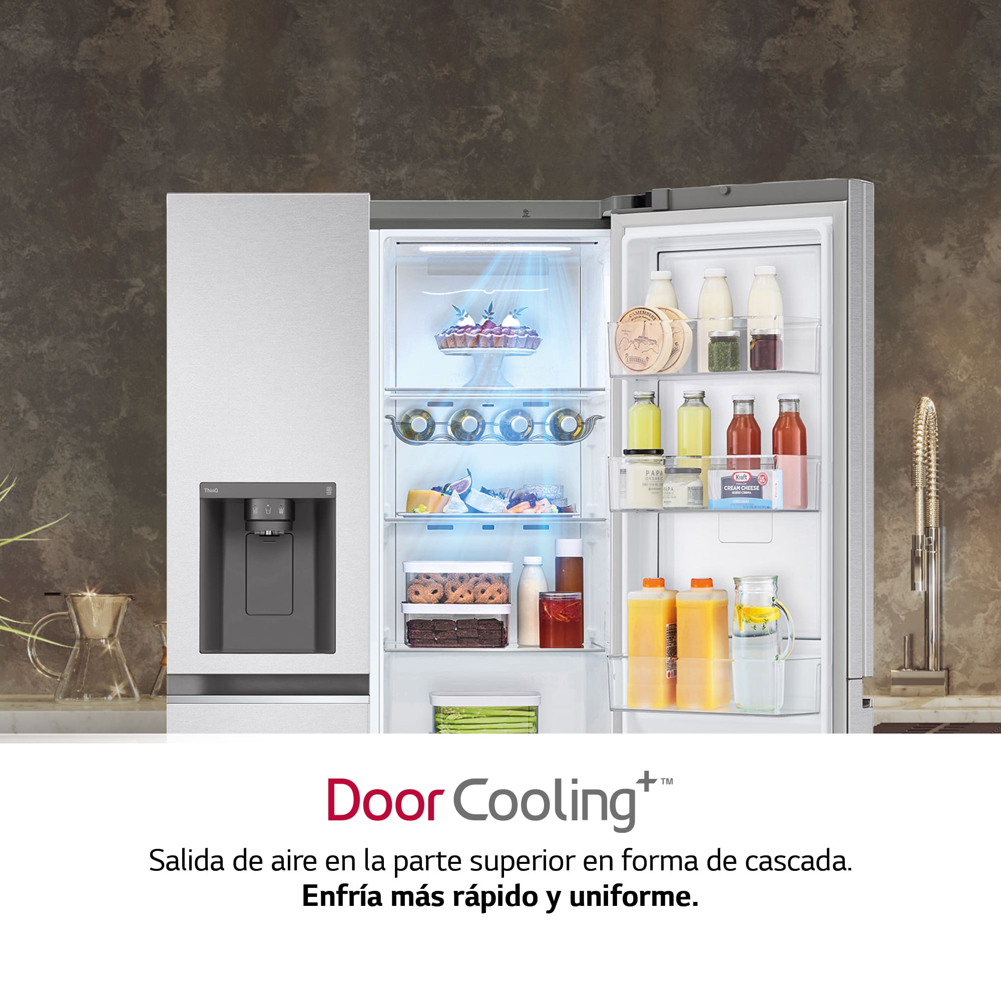 LG Frigorífico Americano Inverter Linear compressor, Clasificación E, 635 L                 , GSLV70PZTE