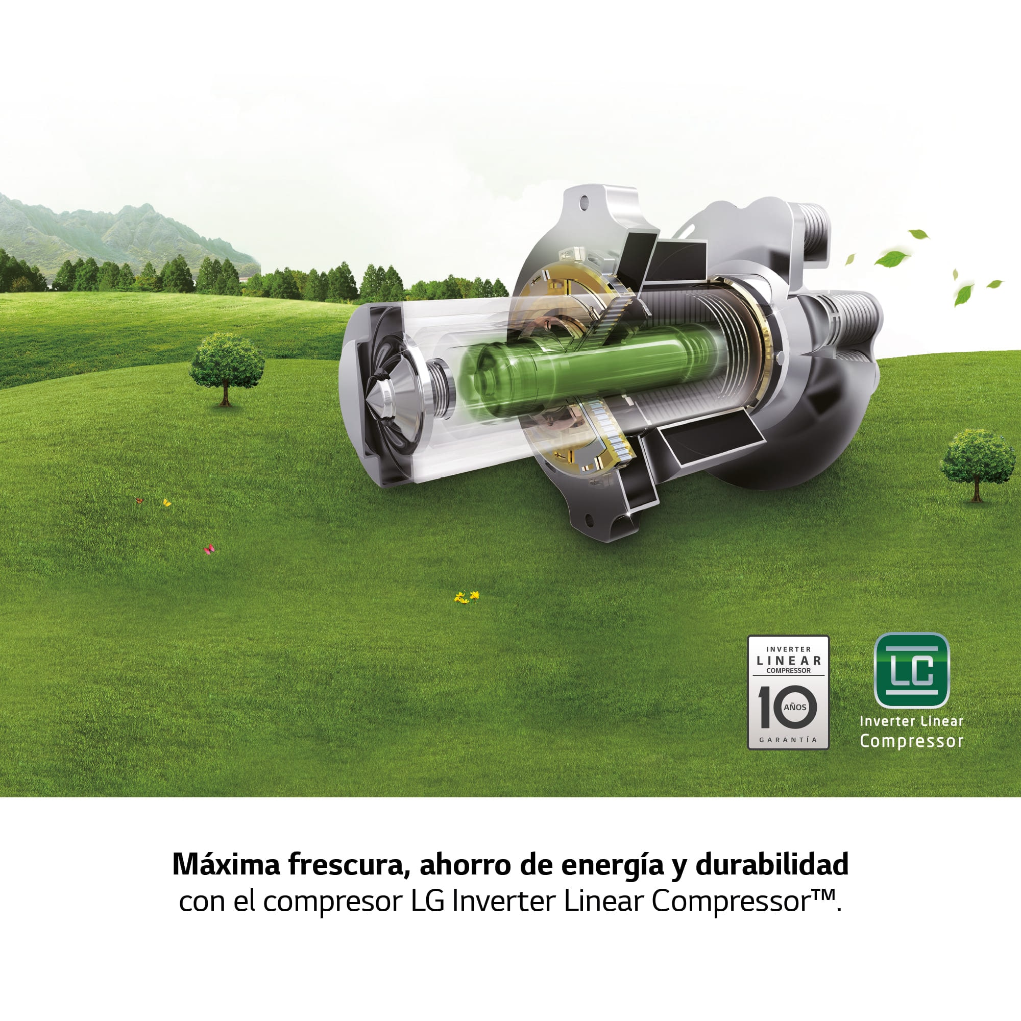 LG Frigorífico Americano Inverter Linear compressor, Clasificación E, 635 L                 , GSLV70PZTE