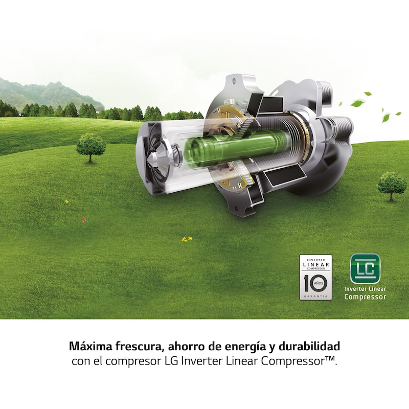 LG Frigorífico Americano Inverter Linear compressor, Clasificación E, 635 L                 , GSLV70PZTE