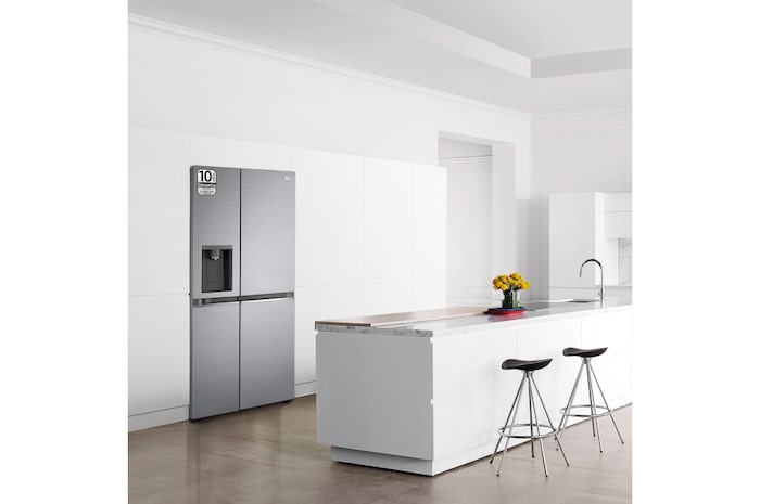 LG Outlet Frigorífico Side By side Serie 700, Inverter Linear compressor, Clasificación D, 635 L, sin toma de agua, GSLV71PZTD.OUTLET