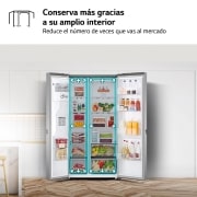 LG Outlet Frigorífico Side By side Serie 700, Inverter Linear compressor, Clasificación D, 635 L, sin toma de agua, GSLV71PZTD.OUTLET