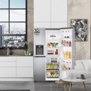 LG Outlet Frigorífico Side By side Serie 700, Inverter Linear compressor, Clasificación D, 635 L, sin toma de agua, GSLV71PZTD.OUTLET