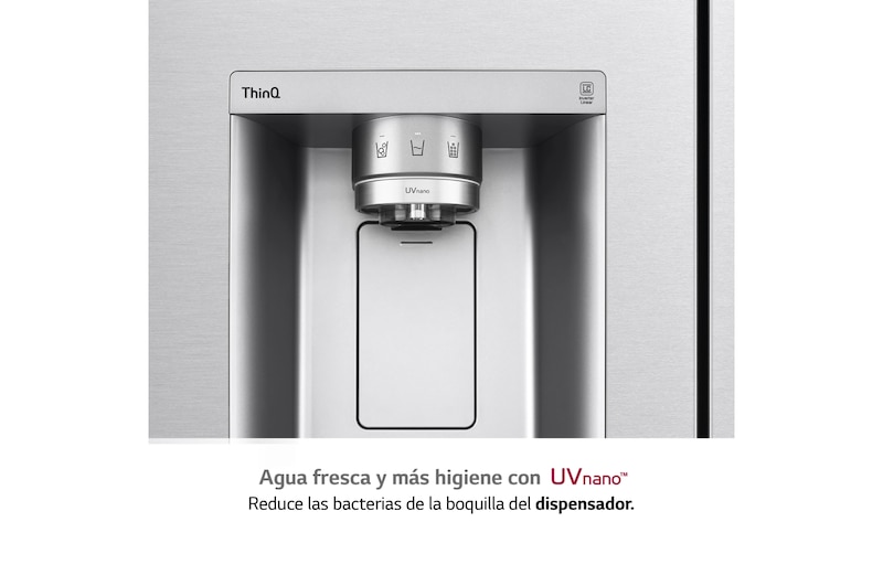 LG Frigorífico American Side by Side, gran capacidad, 635L  - Acero, GSLV91MBAC