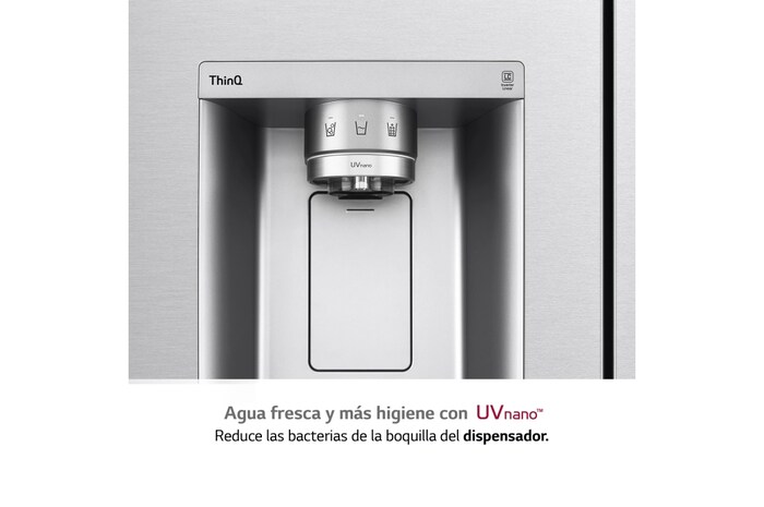 LG Frigorífico American Side by Side, gran capacidad, 635L - Acero, GSLV91MBAC