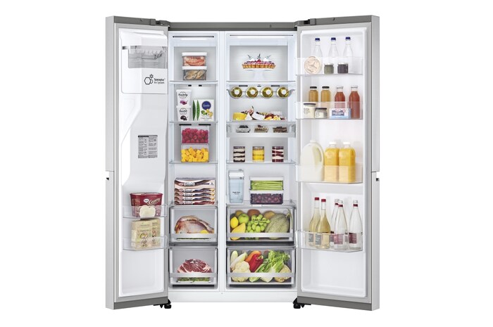 LG Frigorífico American Side by Side, gran capacidad, 635L - Acero, GSLV91MBAC