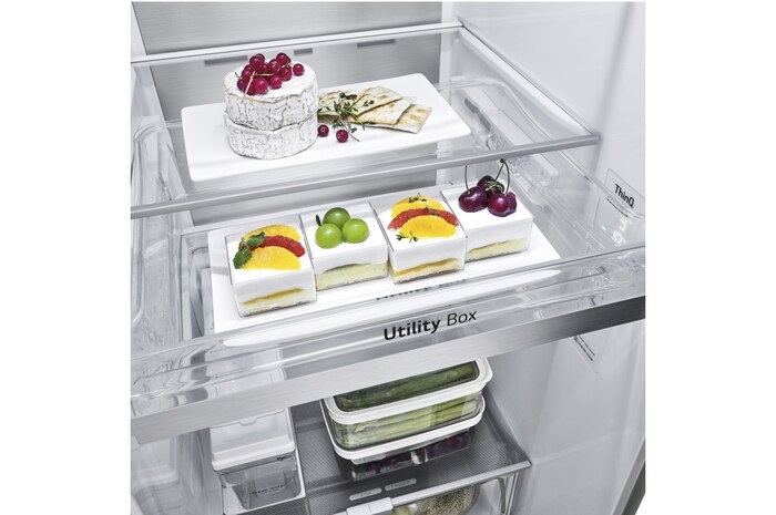 LG Frigorífico American Side by Side, gran capacidad, 635L - Acero, GSLV91MBAC