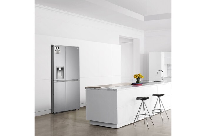 LG Frigorífico American Side by Side, gran capacidad, 635L - Acero, GSLV91MBAC