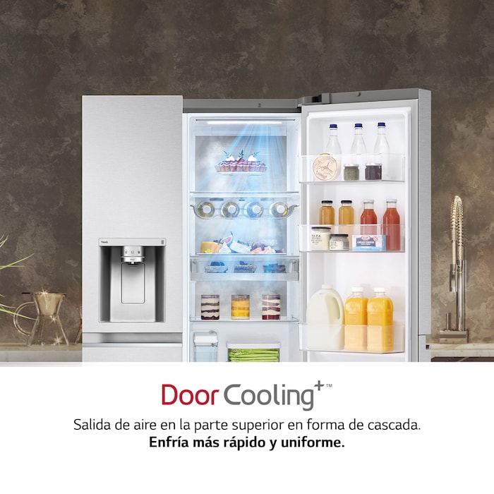 LG Frigorífico Americano Side By side, Clasificación D, 635 L, sin toma de agua, GSLV91MBAD