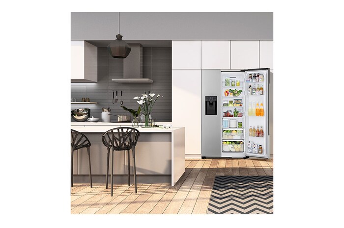 LG Frigorífico Side By Side LG, 179cm, sin toma de agua, 562L, Clasificación E , GSM32HSBEH