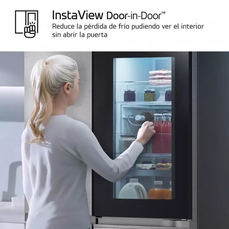 LG Outlet Frigorífico Side By side Serie 900, Instaview Door-In-Door, Acero texturizado antihuellas. D, 628 L, GSXE90MBAD.OUTLET