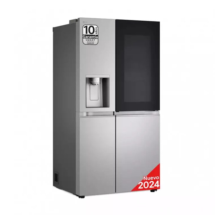 LG Frigorífico Side By side  Serie 900, Instaview Door-In-Door, con Craft Ice, Acero texturizado antihuellas.  D, 628 L, GSXE90MBDD.AMBQEUR