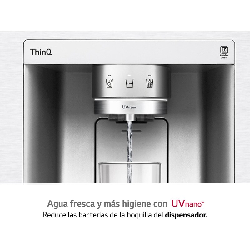 LG Frigorífico Americano Instaview Door-In-Door, Clasificación E, 635 L, GSXV90BSAE