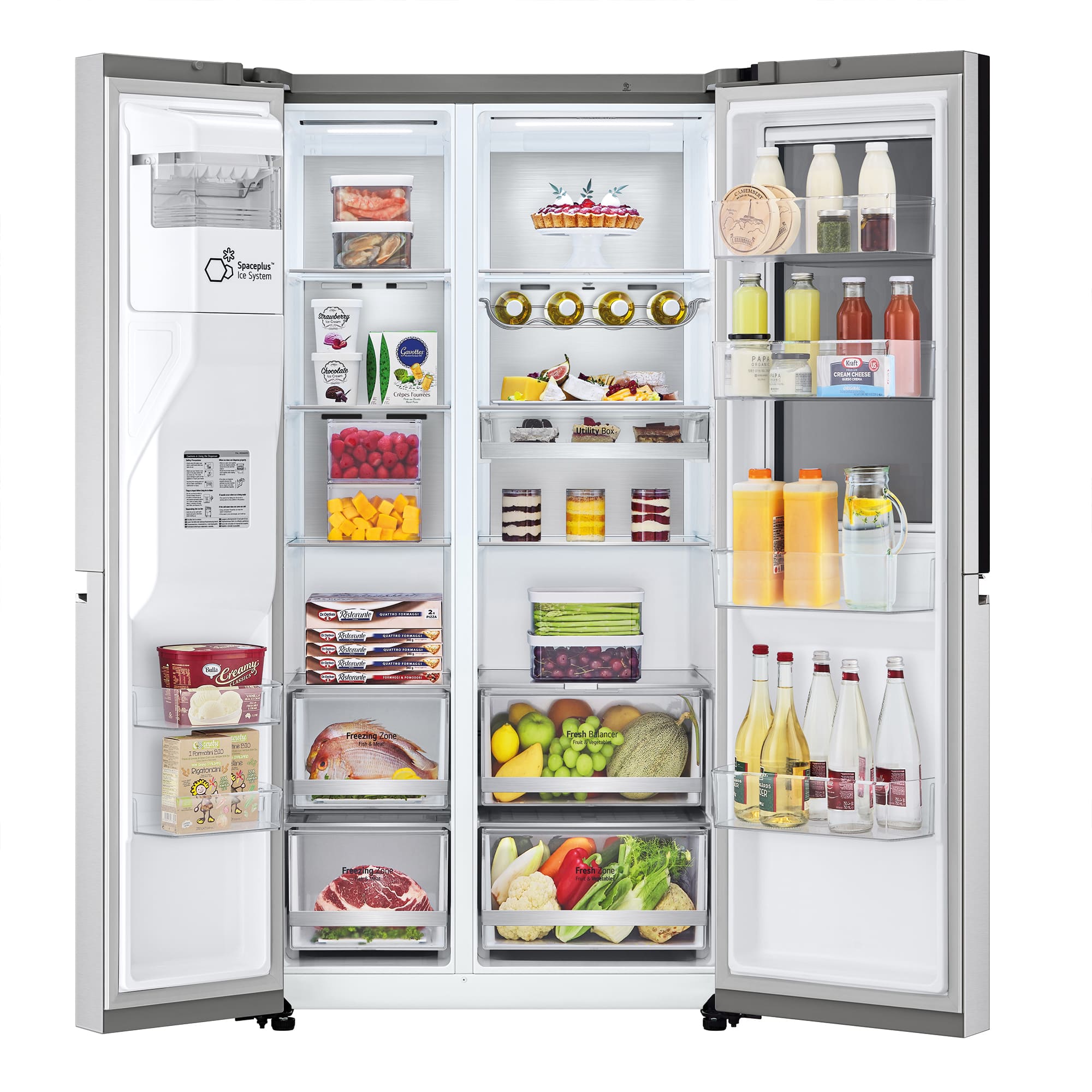 LG Frigorífico Americano Instaview Door-In-Door, Clasificación E, 635 L, GSXV90BSAE